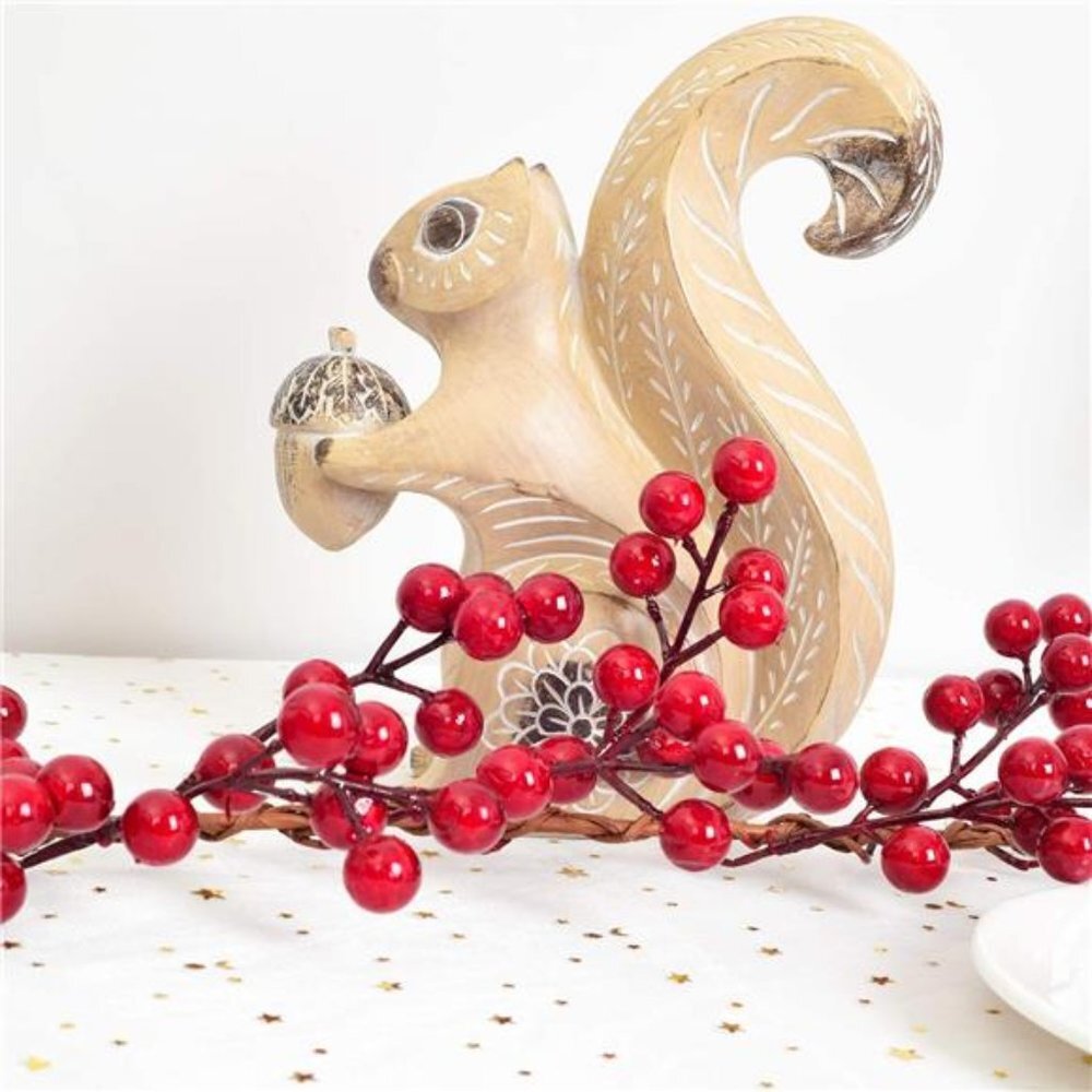 Red Berry Christmas Garland, 6FT Artificial Garland Indoor Outdoor Decoration